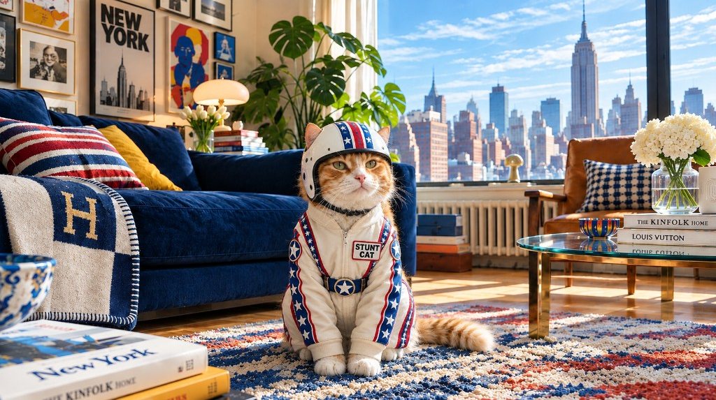 Cat after a precise costume edit